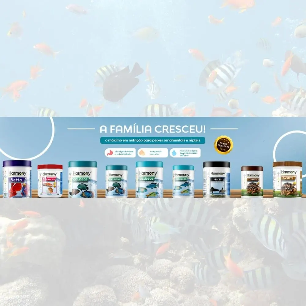 Ração para peixes Ciclídeos Herbívoros 35g- Minas Nutri