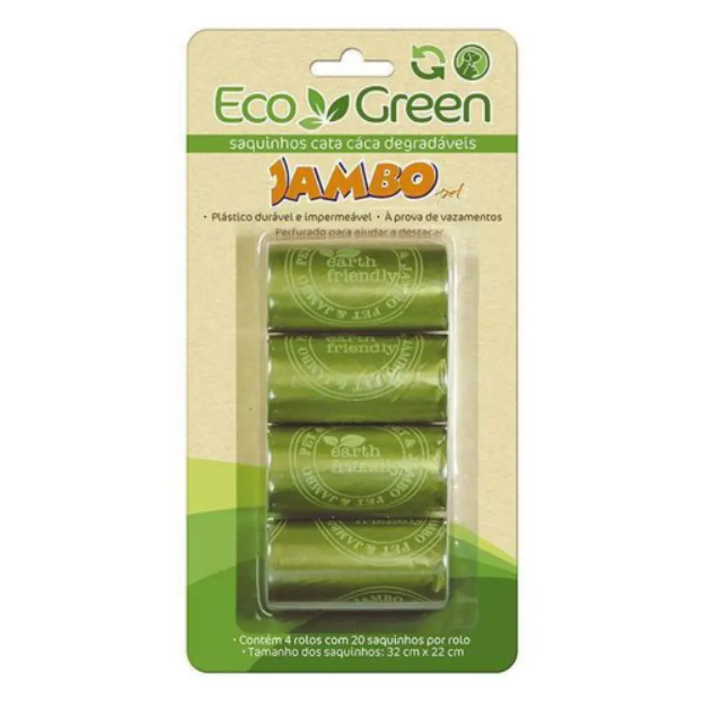 Refil Sacolas 4 Rolos Bio Eco Green
