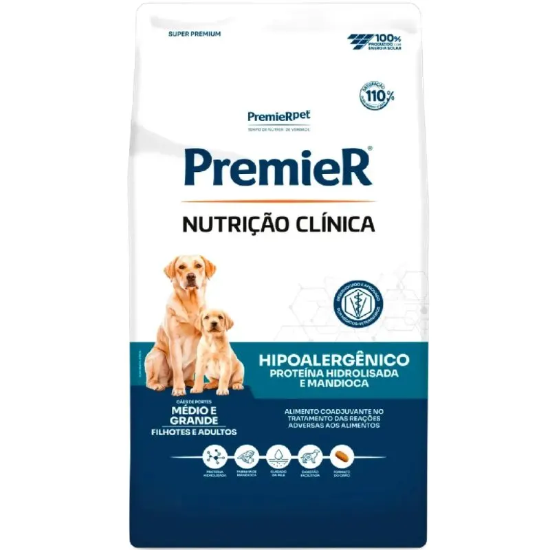 Ração Premier Hipoalérgênico Cães Médio/Grande Cordeiro 10,1kg