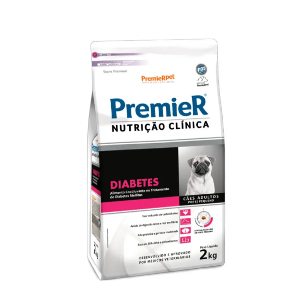 Ração Premier Diabetes Cães Raças Pequenas 2kg