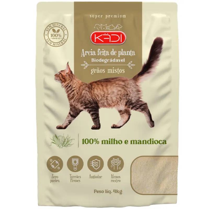 KADI AREIA PARA GATOS GRAOS MISTOS 4KG