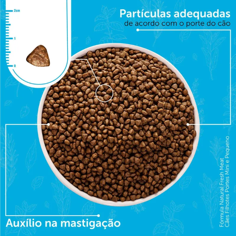 Ração  Fórmula Natural Fresh Meat Cães Filhotes Raças Mini e Pequenas
