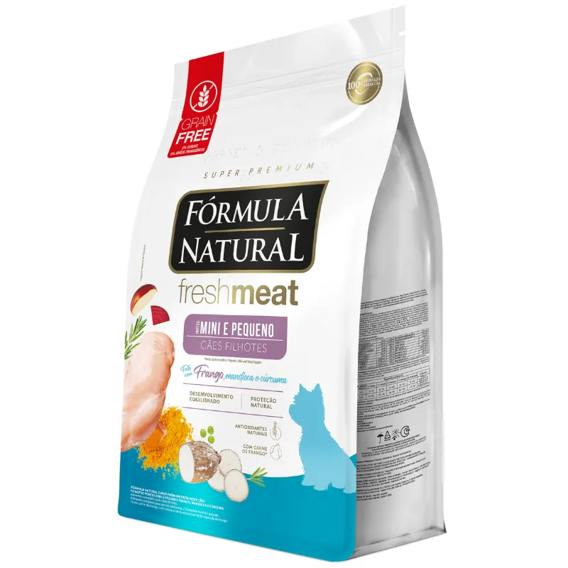 Ração  Fórmula Natural Fresh Meat Cães Filhotes Raças Mini e Pequenas