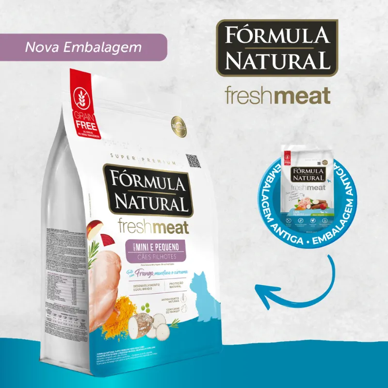 Ração  Fórmula Natural Fresh Meat Cães Filhotes Raças Mini e Pequenas