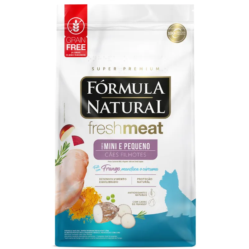 Ração  Fórmula Natural Fresh Meat Cães Filhotes Raças Mini e Pequenas