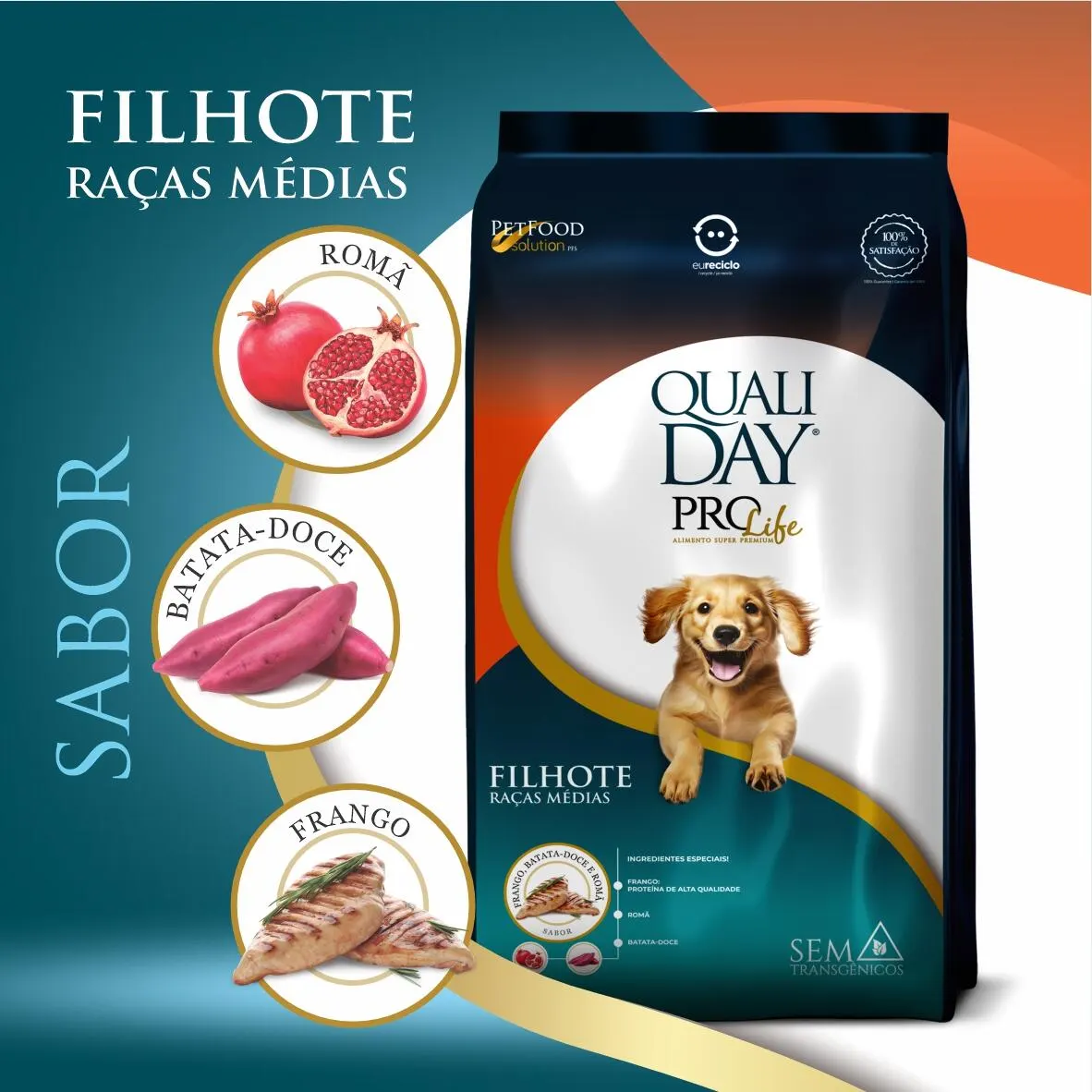 Ração Qualiday Prolife Filhotes Raças Médias