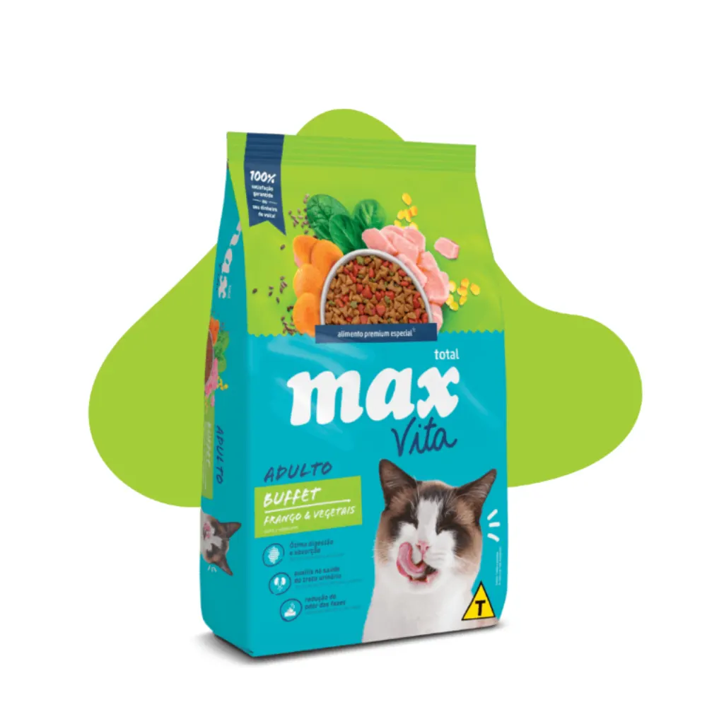 Ração Max Cat Vita Buffet Adulto Sabor Frango Vegetais 20Kg