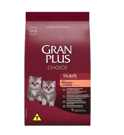 Ração GranPlus Choice Gatos Filhotes Frango e Carne 10,1Kg