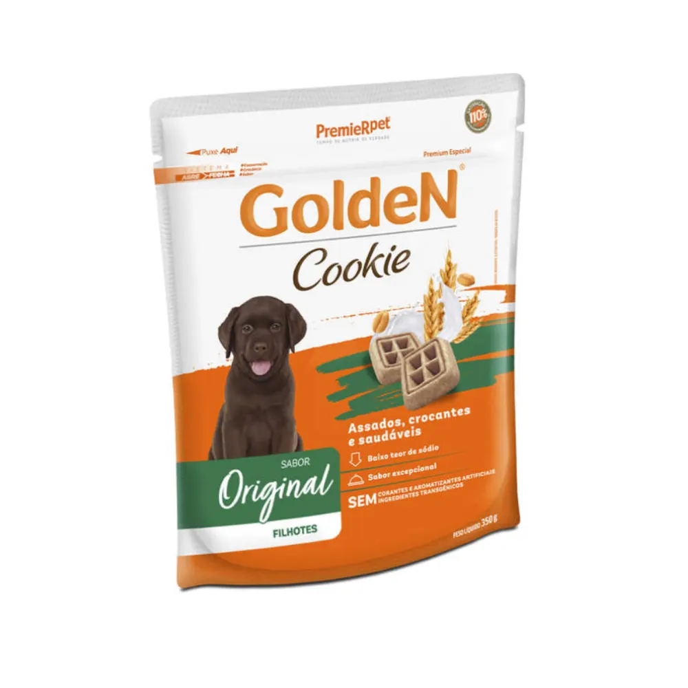 Biscoito Premier Golden Cookie para Cães Filhotes 350g