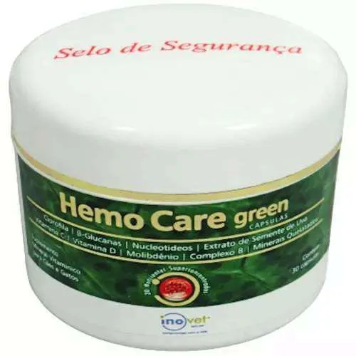 Hemo Care Green Suplemento Vitamínico 30 Cápsulas Inovet