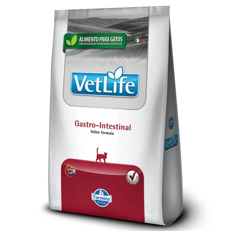 Ração Vet Life Natural Gastrointestinal para Gatos Adultos 400 g