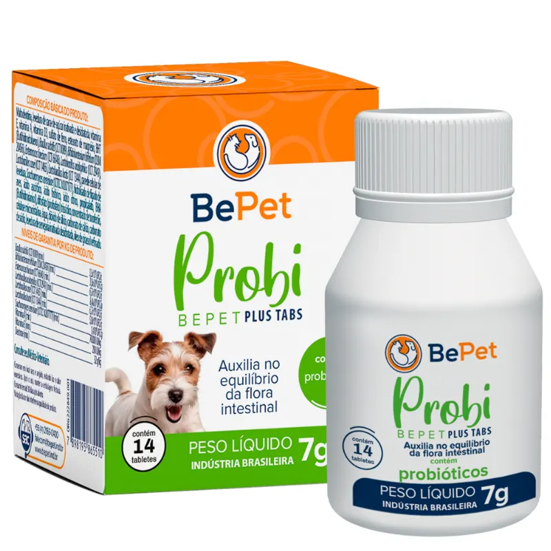 Probiótico Probi Plus Tabs 500mg Bepet com 14 Tabletes