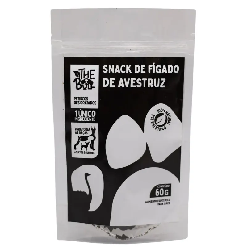 Snack Fígado de Avestruz The Bull 60 g