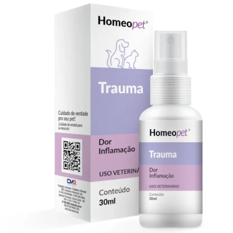 Sistema de Terapia Homeopet para Cães e Gatos Trauma 30 ml