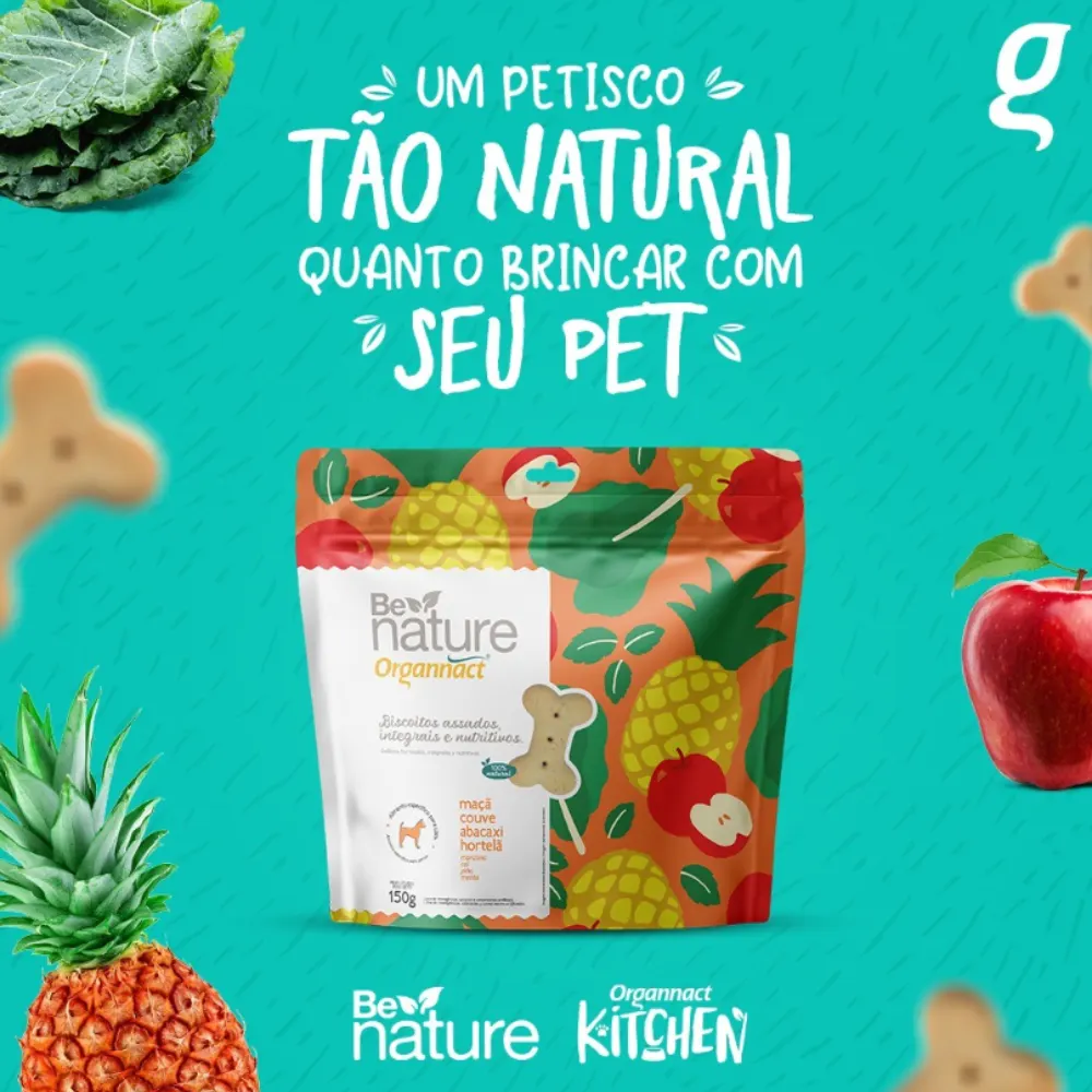 Be Nature Biscoitos Assados maçã/couve/abacaxi/ hortelã 150g
