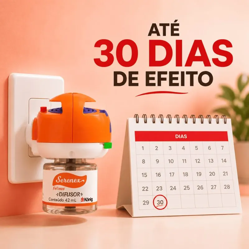 Difusor Felino Serenex Feromônio Gatos König 42ml Com Refil