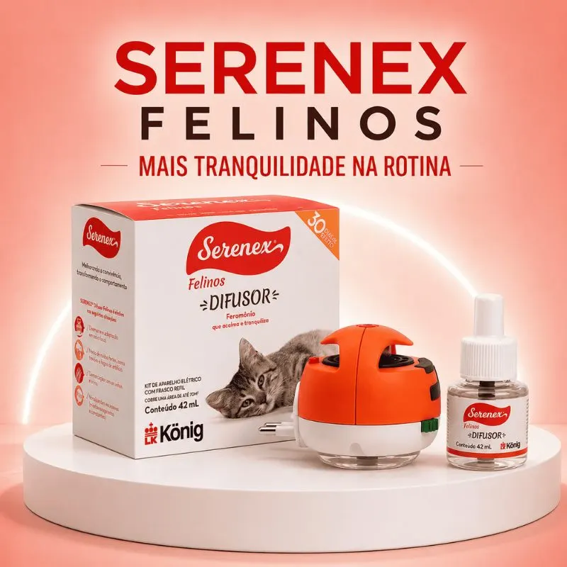 Difusor Felino Serenex Feromônio Gatos König 42ml Com Refil