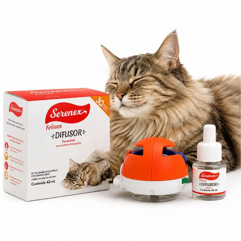 Difusor Felino Serenex Feromônio Gatos König 42ml Com Refil