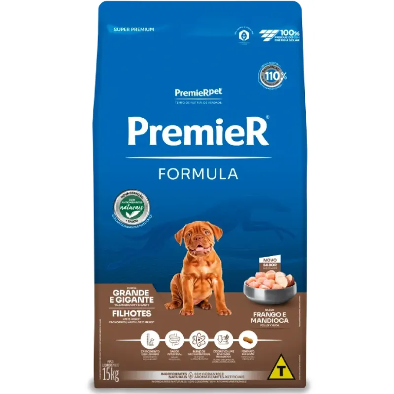 Ração Premier Fórmula Cães Filhotes Grandes e Gigantes Frango 15kg