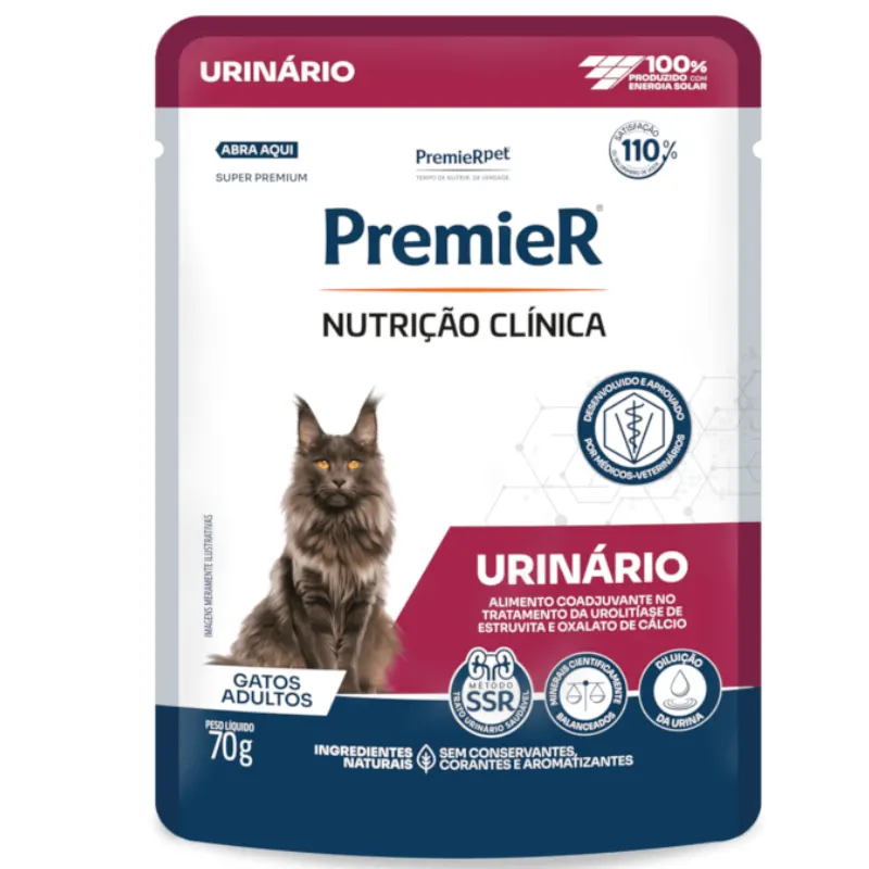 Ração Premier Nutrição Clínica Úmida para Gatos Urinário 70 g