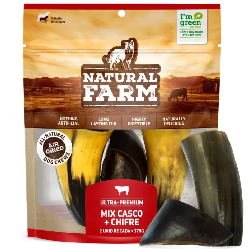Natural Farm Mix Casco e Chifre Bovine com 4 Un 378 g