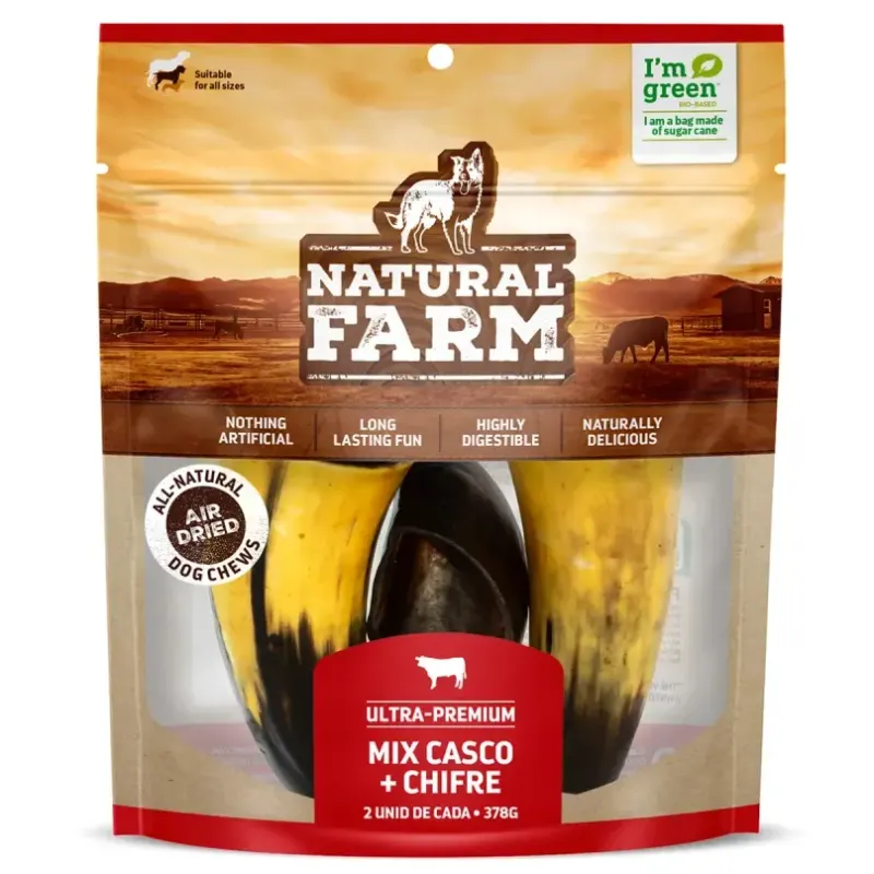Natural Farm Mix Casco e Chifre Bovine com 4 Un 378 g