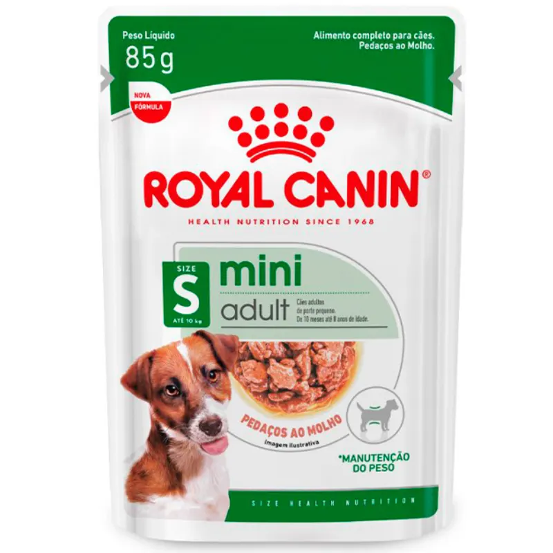 Ração Úmida Royal Canin Mini Adult Cães Adultos Porte Pequeno 85g