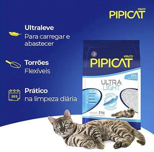 Areia Sanitária Kelco Pipicat Ultra Light 2kg