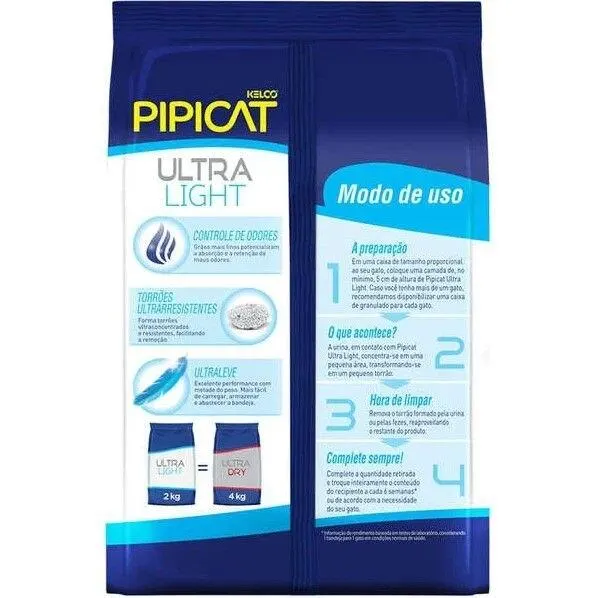 Areia Sanitária Kelco Pipicat Ultra Light 2kg