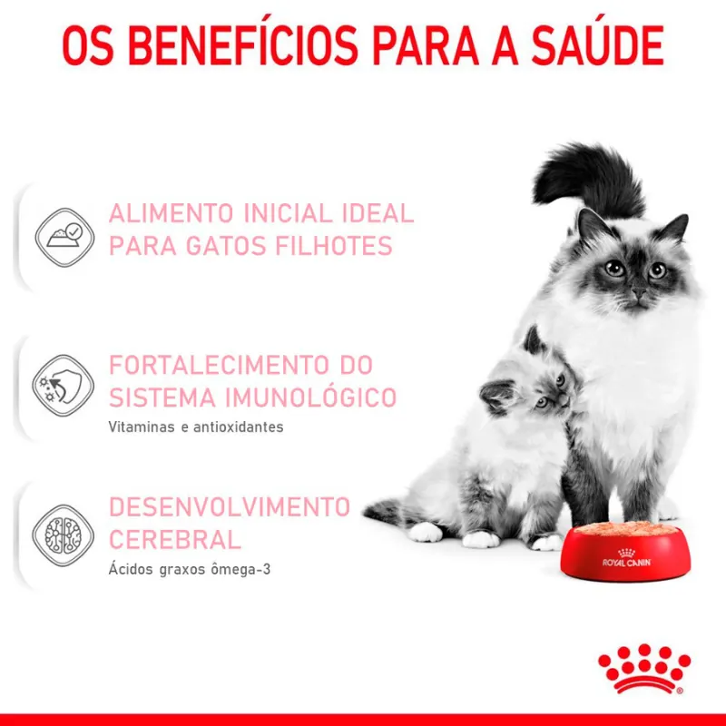 Ração Úmida Royal Canin Lata Mother & Babycat Instinctive para Gatas Gestantes/Lactantes e Gatos Filhotes 195 g