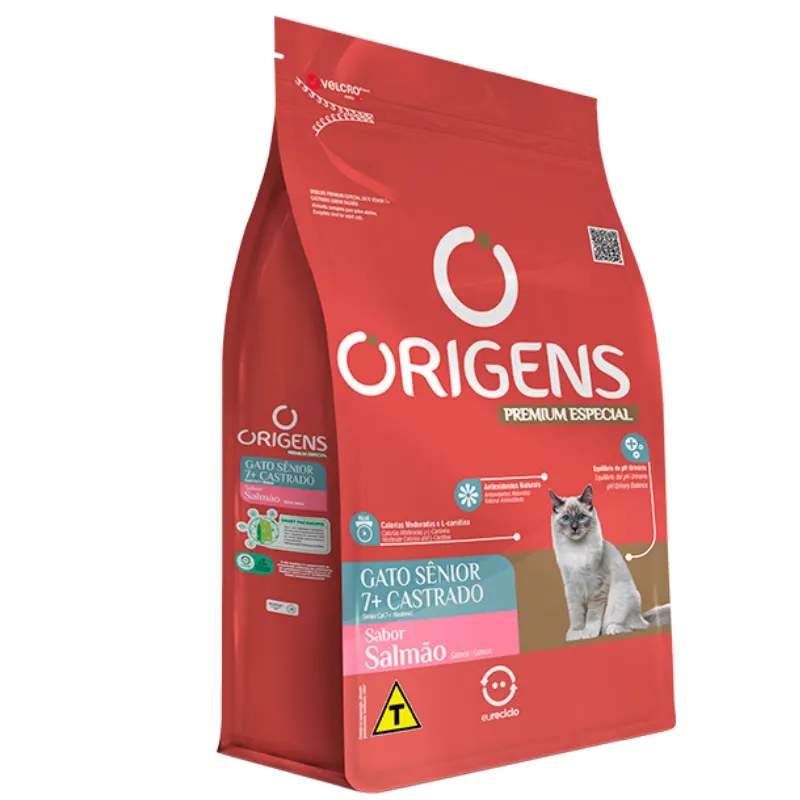 Ração Origens para Gatos Castrados Sênior Sabor Salmão 10,1 Kg
