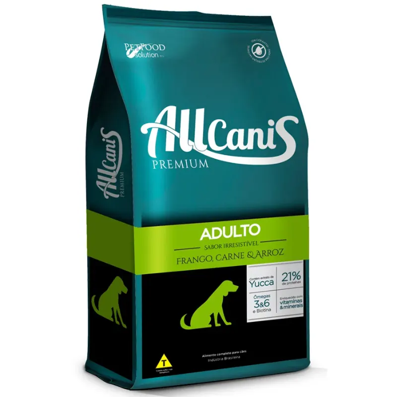 Ração Allcanis para Cães Adultos Sabor Frango e Carne