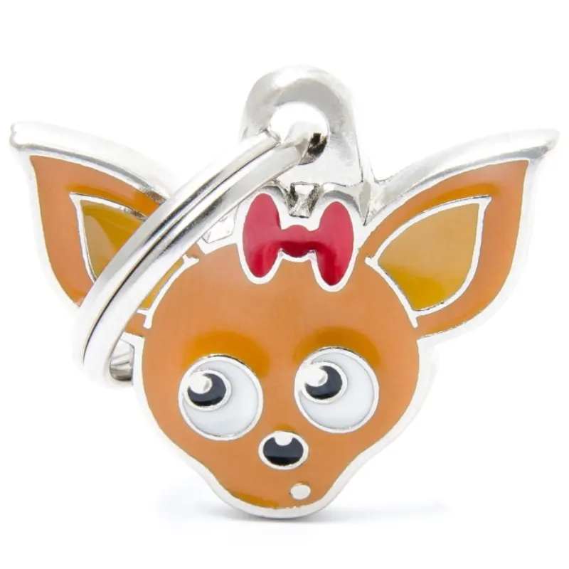 Medalha de Identificação My Family Chihuahua Marrom