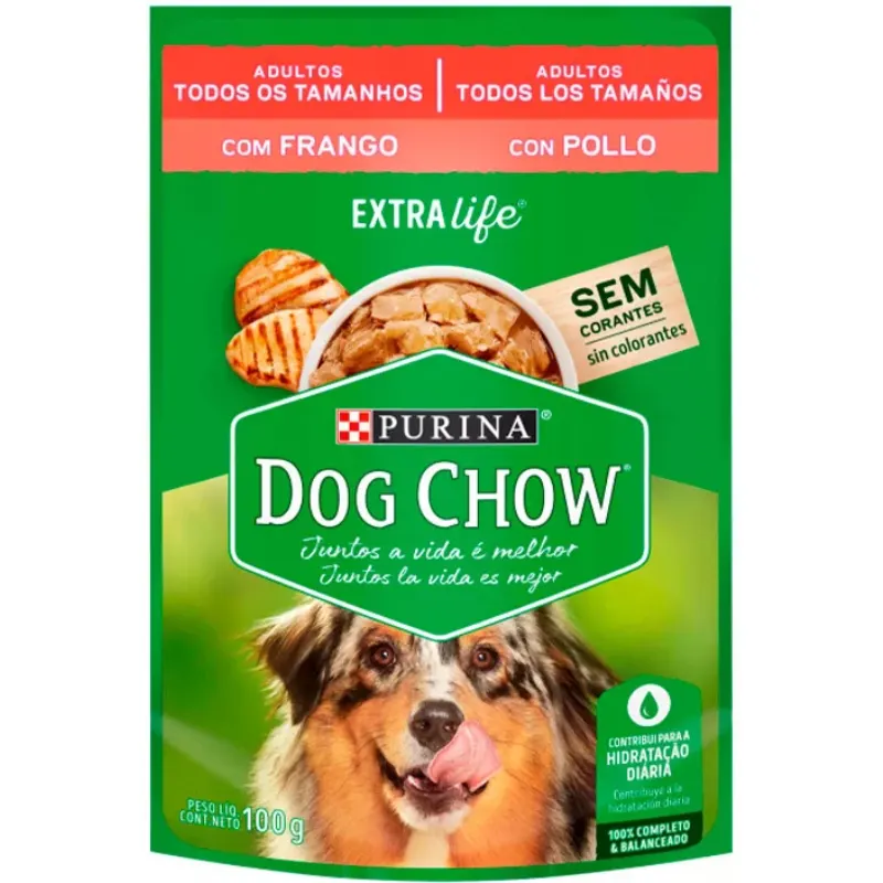 Dog Chow Sachê Para Cães Adultos Sabor Frango 100 g