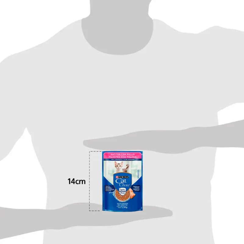 Cat Chow Sachê para Gatos Filhotes Sabor Frango 85 g