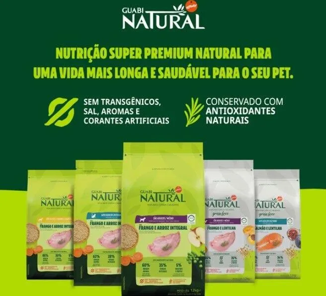 Ração Guabi Natural Sensitive Salmão e Aveia Cães Adultos Raças Mini, Pequeno e Médio