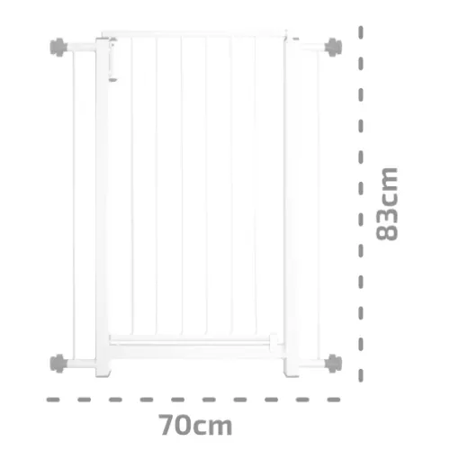 Portão Pet Grade Criança Porta Tubline Fit Branco 70cm