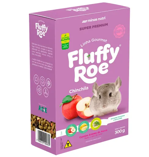 Fluffy Roe Chinchila Gourmet 300g- Minas Nutri