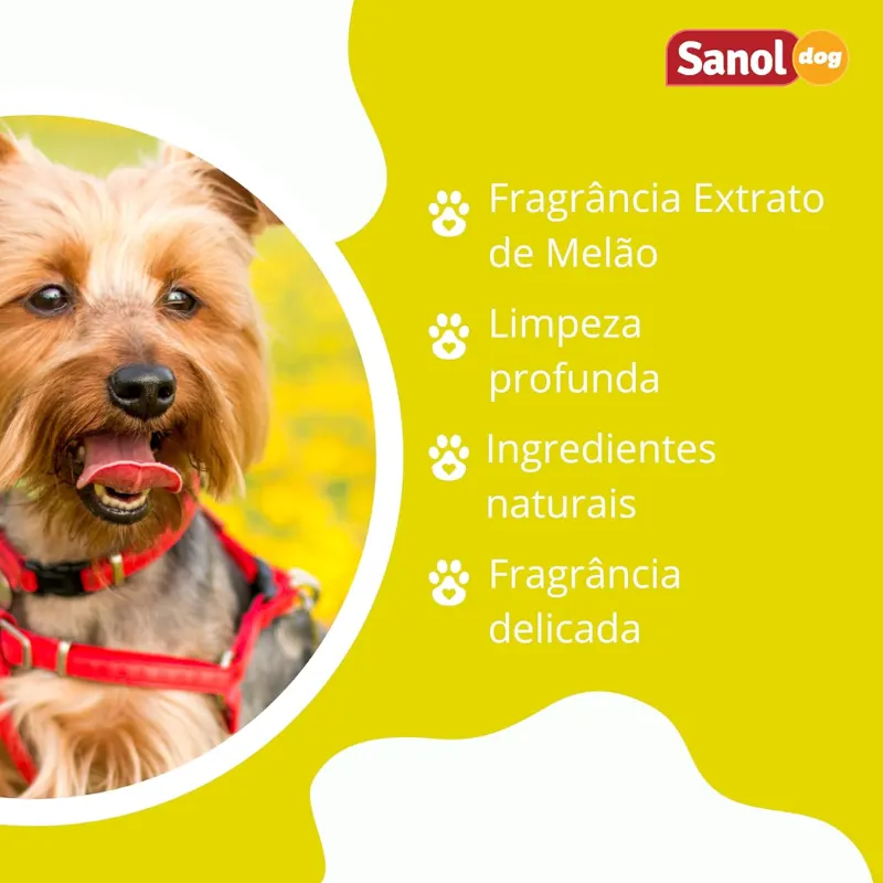 Sanol Dog Powerfruits Shampoo Melão 500 ml