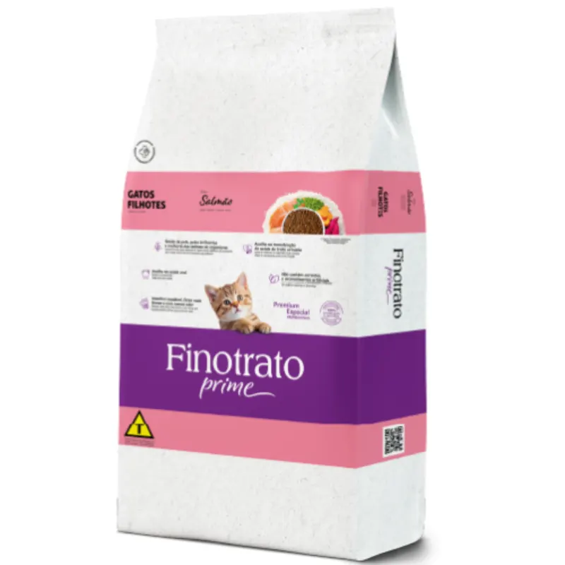 Ração Finotrato Prime Sabor Salmão para Gatos Filhotes 10,1 Kg