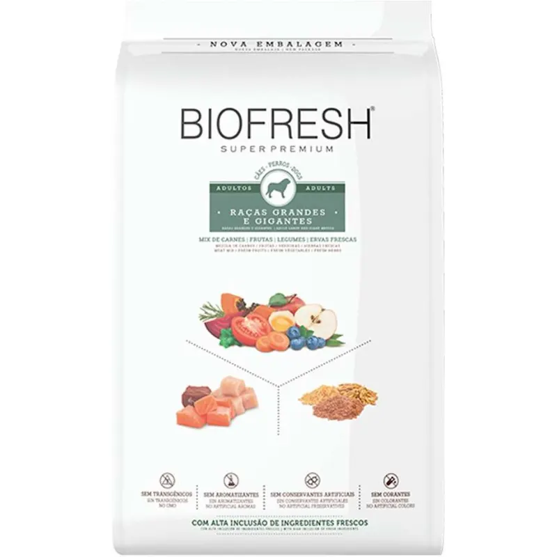 Ração Biofresh Cão Adulto Grande Gigante Mix Carnes