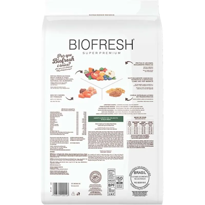 Ração Biofresh Cão Adulto Grande Gigante Mix Carnes