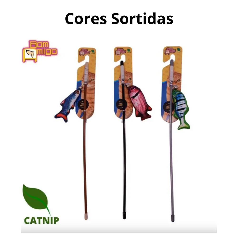 Brinquedo Cat Varinha Manjuba Para Gatos Bom Amigo