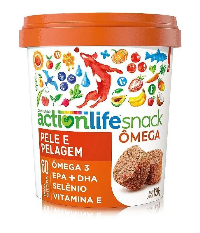 Actionlife OMEGA - Suplemento Em Snack para Pele e Pelagem
