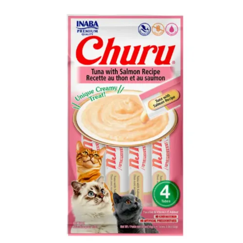 Snack Purê Churu Atum e Salmão para Gatos 56g