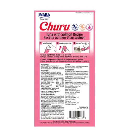 Snack Purê Churu Atum e Salmão para Gatos 56g