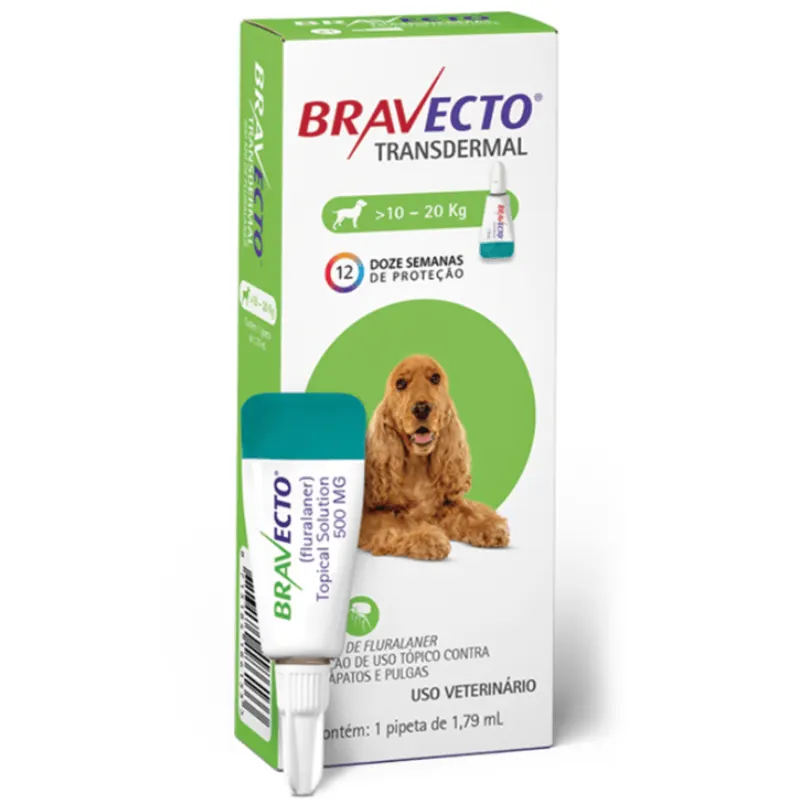 Bravecto Transdermal para Cães de 10 a 20 Kg  500 Mg