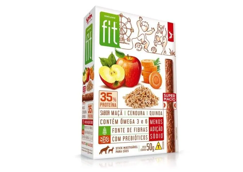 Stick FIT Spin Pet Para Cães Maçã Morango Banana Manga 50g - Maçã
