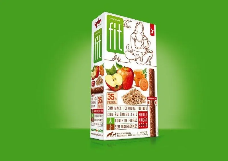 Stick FIT Spin Pet Para Cães Maçã Morango Banana Manga 50g - Maçã