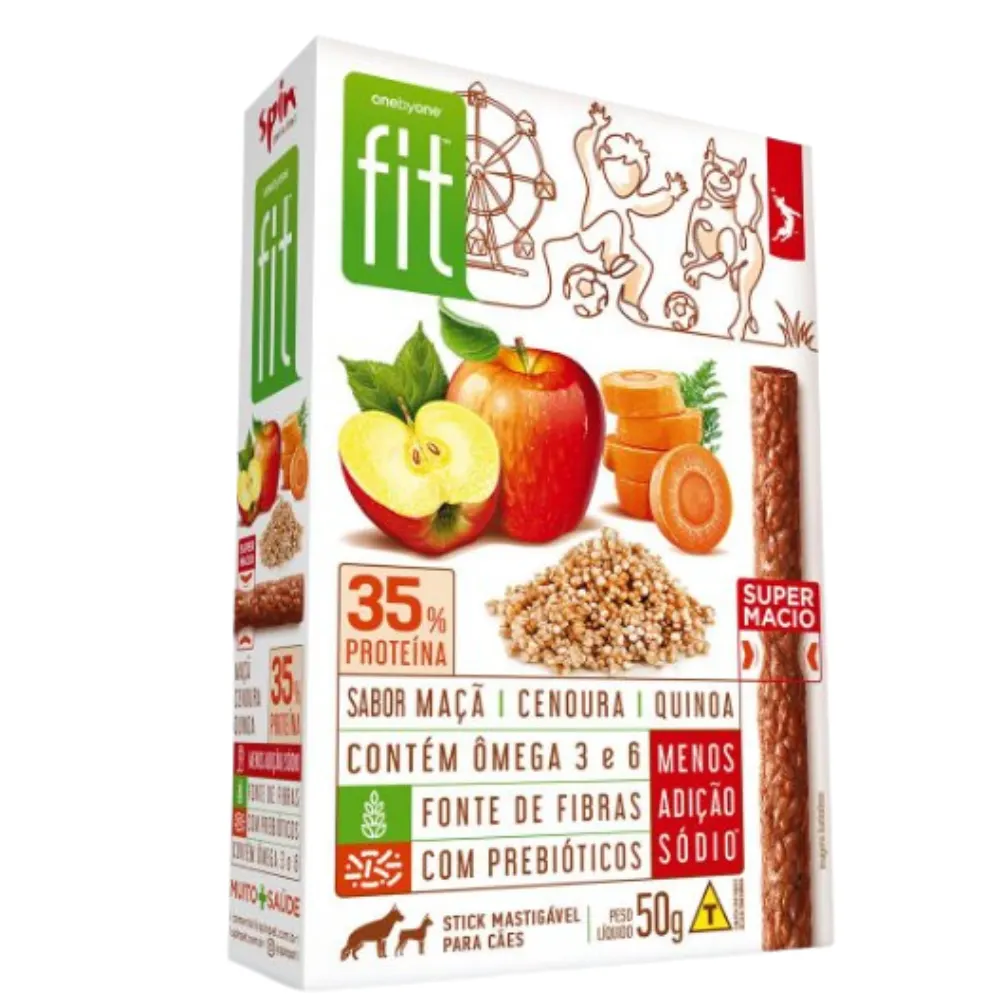 Stick FIT Spin Pet Para Cães Maçã Morango Banana Manga 50g - Maçã